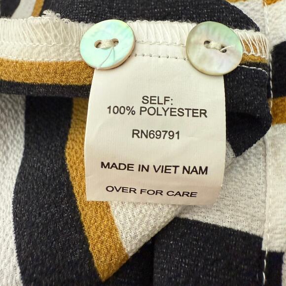 Fig & Flower Striped Floral Blouse | Mixed Print Boho Top | Size Small - Picture 7 of 12